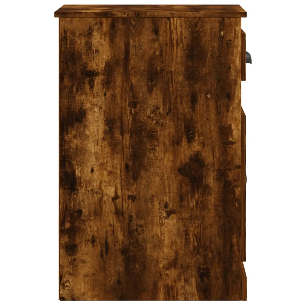 Mobiletto con Cassetto Rovere Fumo 40x50x75cm Legno Multistrato 816485