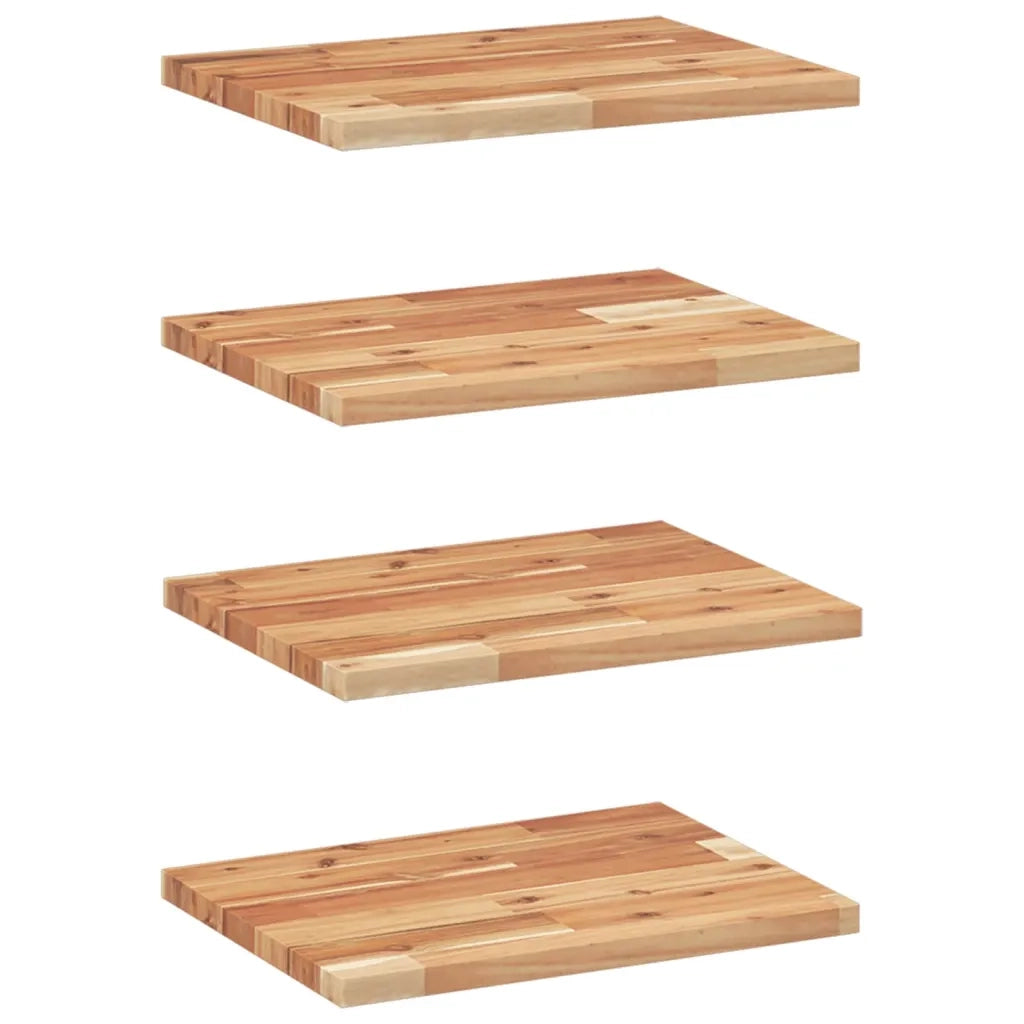 vidaXL Mensole da Parete 4 pz 40x30x2 cm Legno Acacia Rifinito a Olio