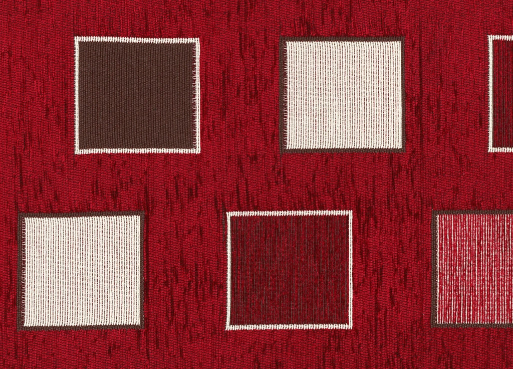 Tappeto Passatoia Runner Cucina Antiscivolo Lavabile Disegno Square Suardi - 55x140 - Rosso