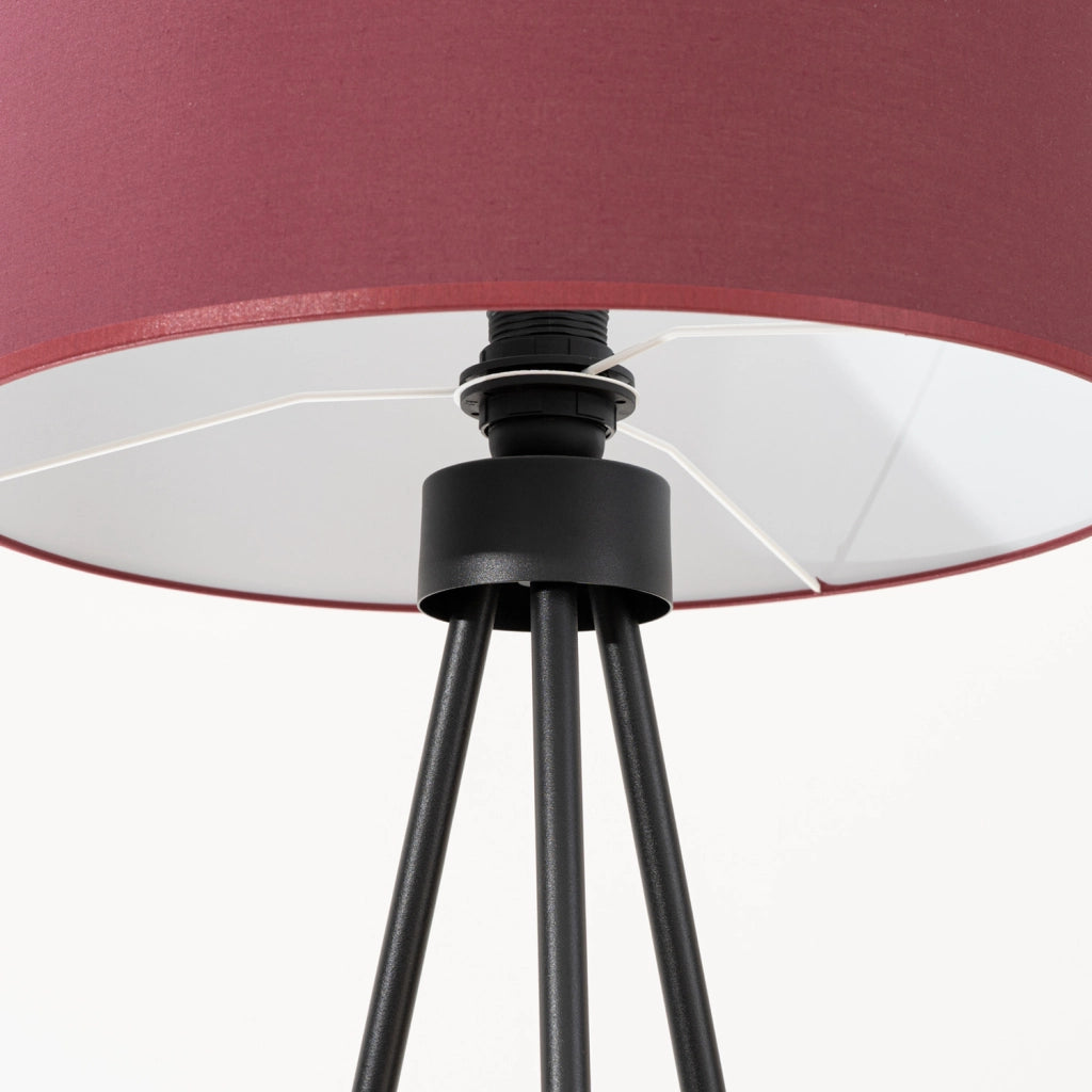 Lampada da terra PURELA treppiede bordeaux E27 15W Pure Lume