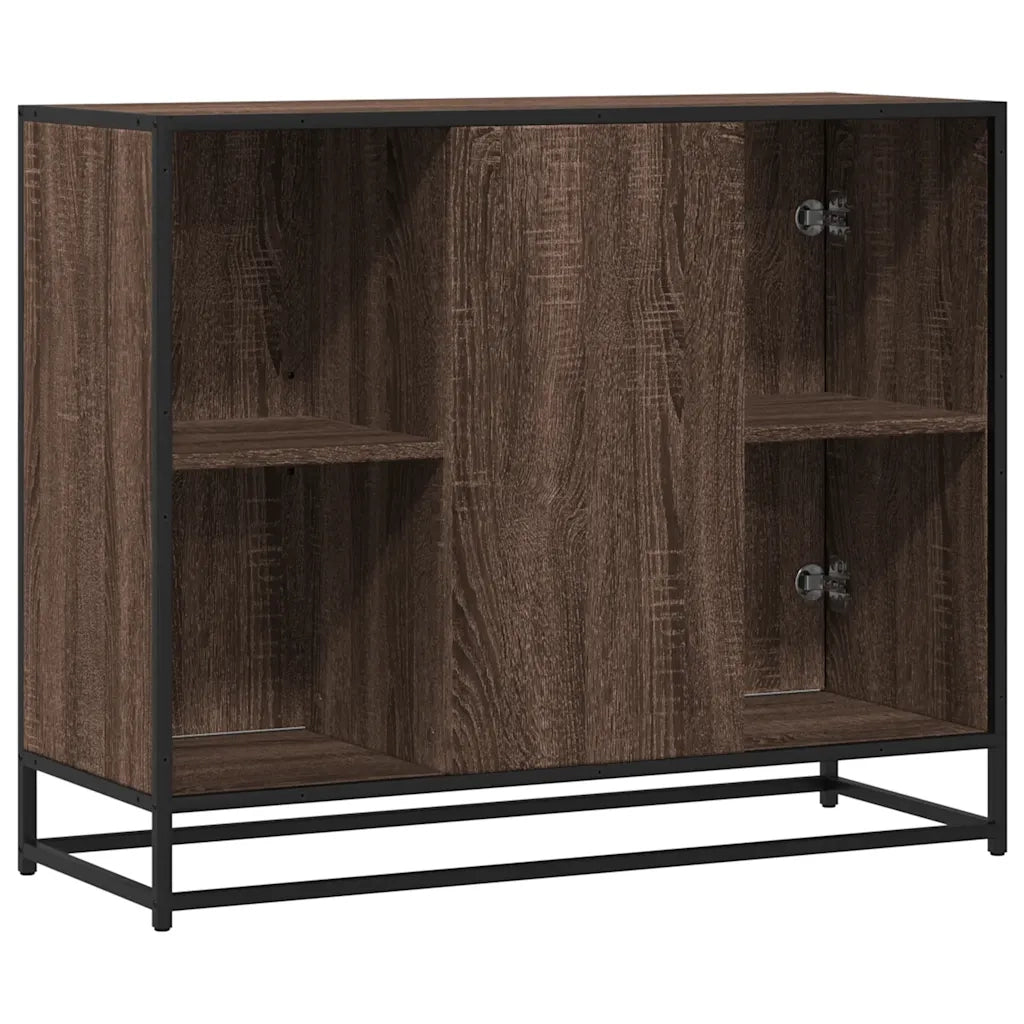Credenza Rovere Marrone 92x35x76 cm in Legno Multistrato 849018