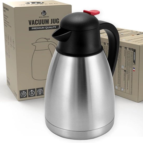 Termos doppio strato - 1 litro - Vacuüm - Acciaio inossidabile - Argento - BPA libero