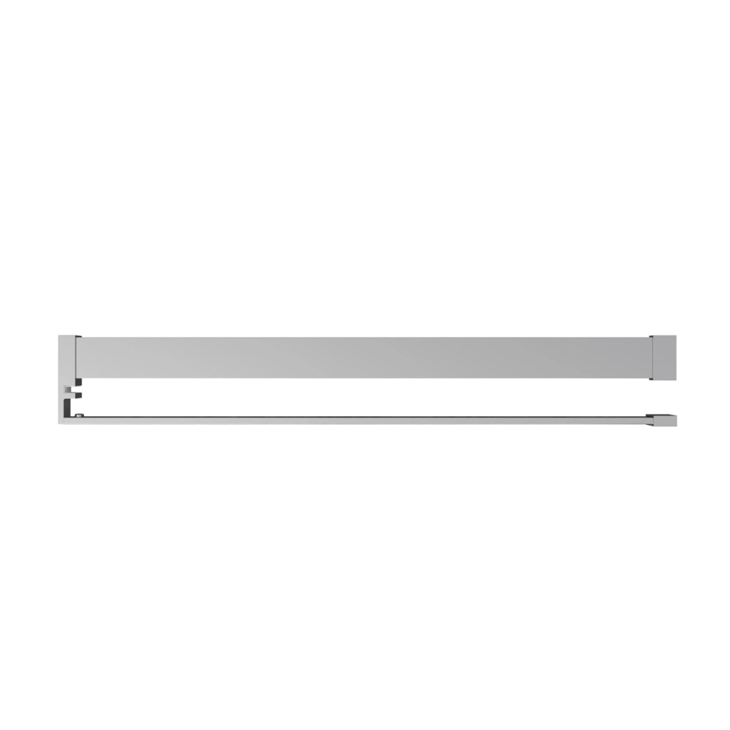 Mensola Doccia per Parete Doccia Walk in 120 cm Alluminio Cromo Lucido Porta-asciugamani Adattabile Vetro da 8 mm