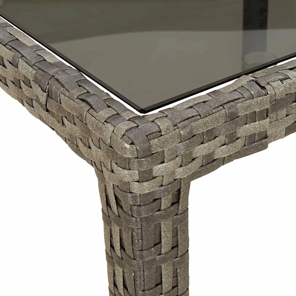 Tavolo da Giardino Grigio 150 x 90 x 75 cm polyrattan 362541