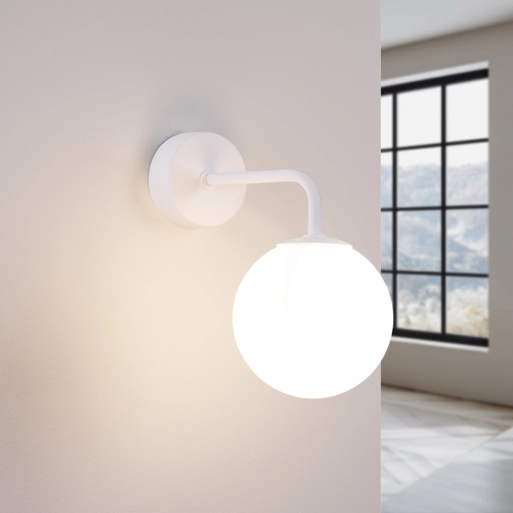 Applique bianca sfera vetro 1xG9 8W Kosmos PureLume