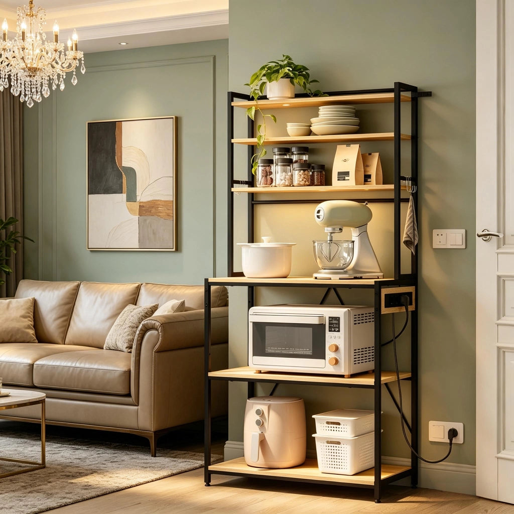 MOBILE CUCINA con prese 80x167x40 cm Rovere chiaro