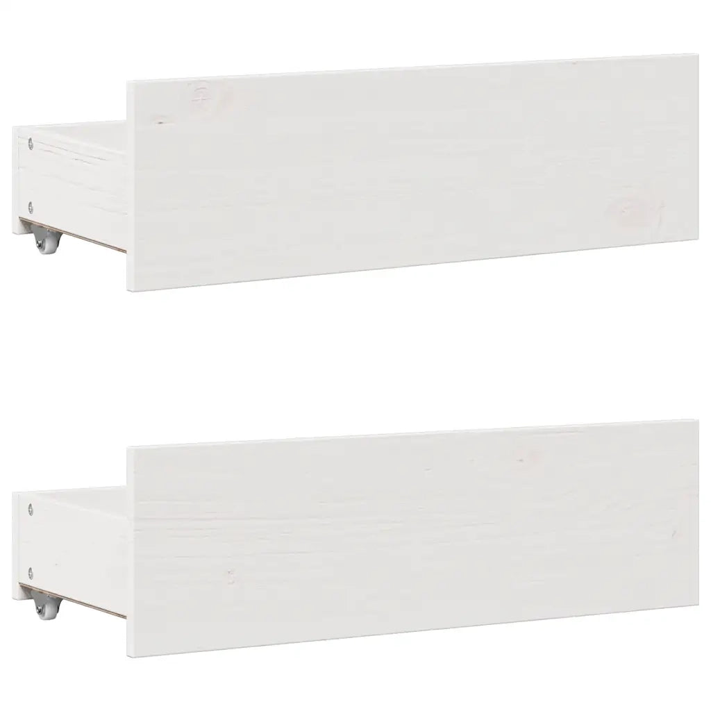 vidaXL Giroletto senza Materasso con Cassetti Bianco 140x190 cm Pino