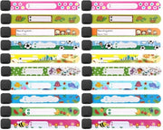 Bracciale d'identità impermeabile - 20 pezzi - Anti-perdita - Realizzato in PVC riutilizzabile - Adatto per feste - Comfortevole - Disponibile in 20 pezzi