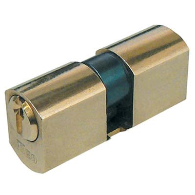 CILINDRO TONDO SFACCETTATO 8400 ISEO  OTTONE CHIAVI 3 D.MM 22 L.MM 54 27+27