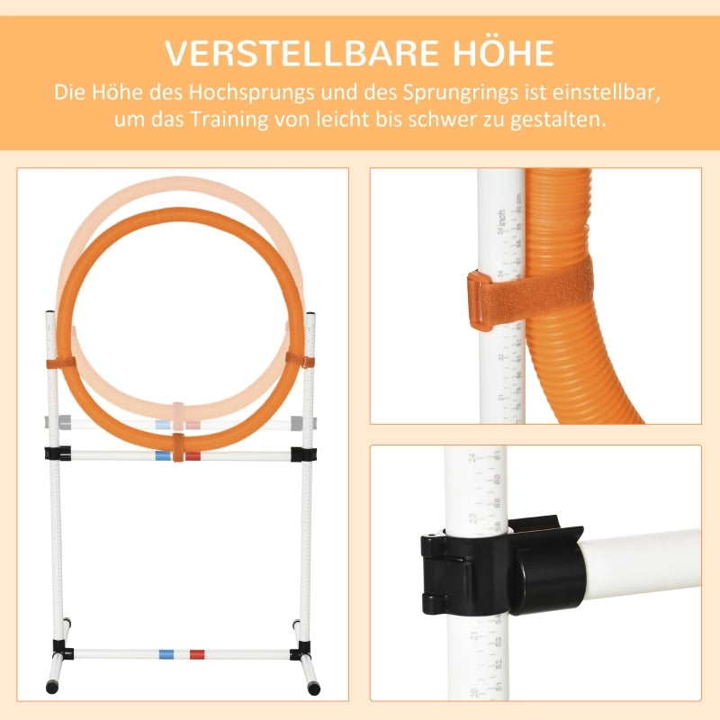 Giochi da arrampicata 2 in 1 con anello removibile per addestramento cani in plastica gialla 74,5 × 66 × 91 cm