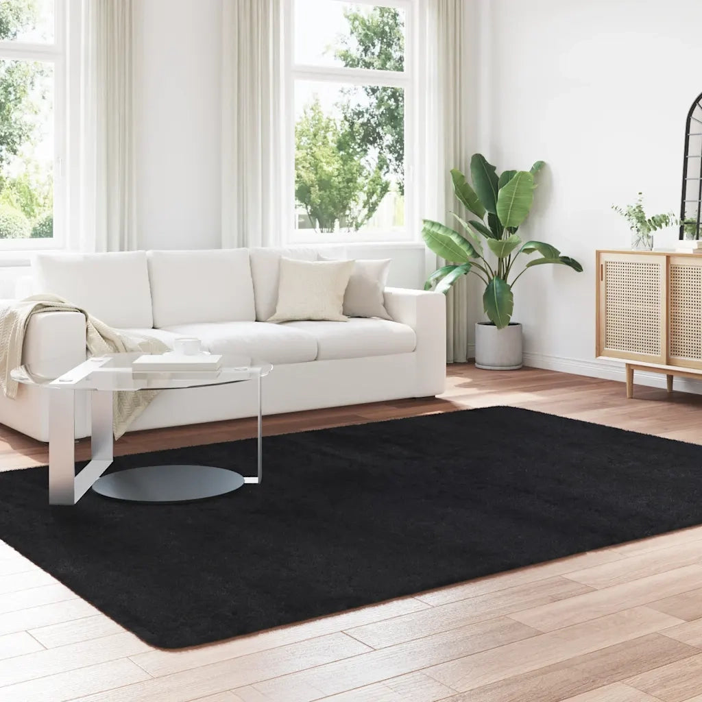 Tappeto del soggiorno | Tappeto Shaggy a Pelo Lungo NAVARRA Nero 200x290 cm poliestere