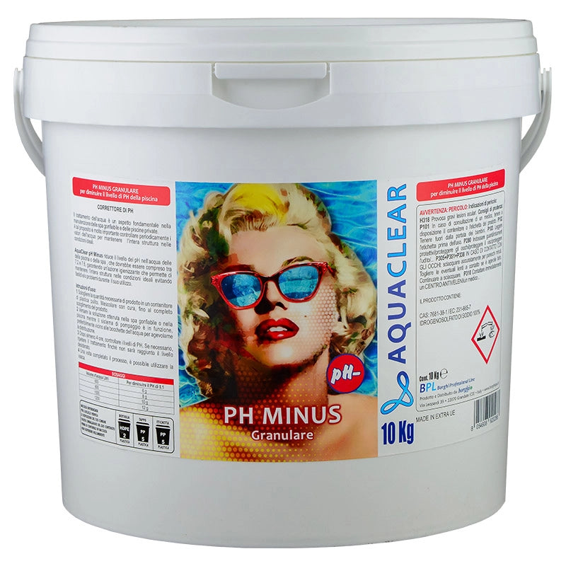 Riduttore Ph Minus Granulare Sodio Bisolfato Aquaclear, Confezione Da 10 Kg