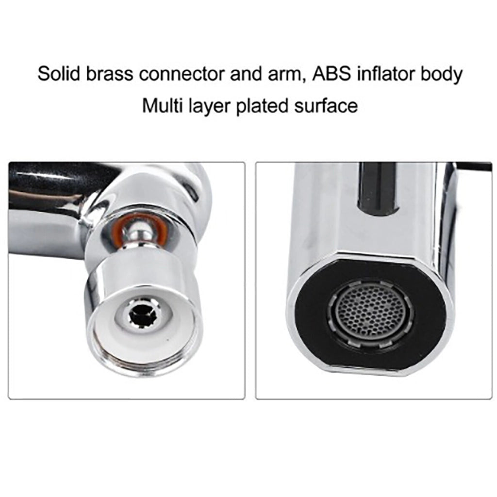 PROLUNGA PER RUBINETTO DA CUCINA LAVANDINO BAGNO CASCATA 4 IN 1 GIREVOLE 360°