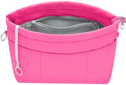 Organizzatore di Tasca in Tasca con Borse Interne per Borse da Mano con Cinturino per Chiavi, Rosa, Grande
