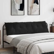 Cuscino per Schiena Nero 180 x 50 cm Tessuto in Cords