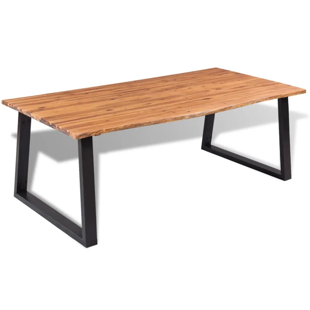 Tavolo da Pranzo Legno Massello Acacia 200x90 cm 244203