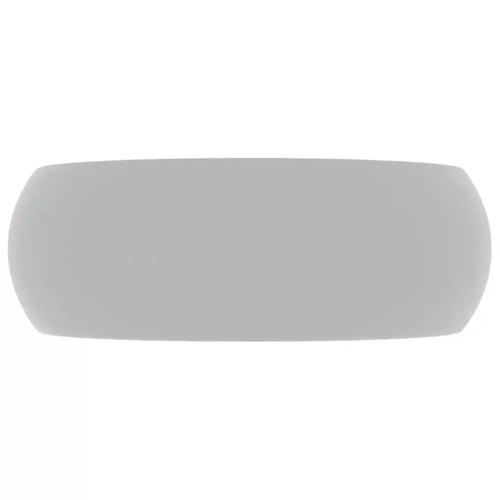 Lavandino Lusso Rotondo Grigio Chiaro Opaco 40x15cm in Ceramica cod mxl 42926