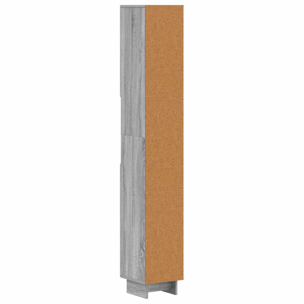 Armadio da Bagno con Ripiano Aperto EDE Sonoma grigio 895941