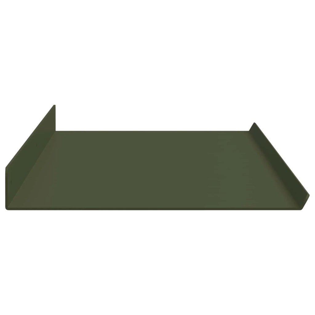 Mensola sospesa 4 pcs Verde oliva 100 x 18 x 2,5 cm Acciaio
