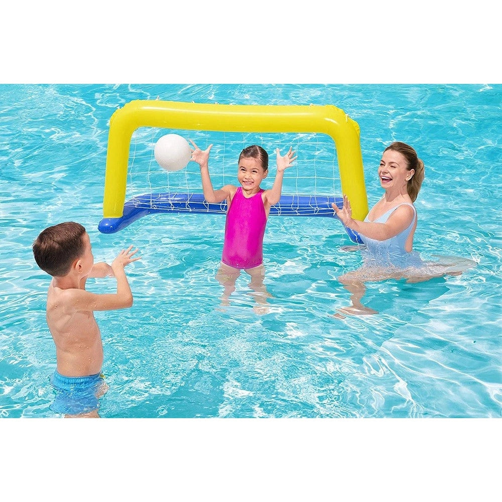 Trade Shop - Porta Gonfiabile Galleggiante Water Polo Con Palla Giallo 137x66cm Bambini 52123 -