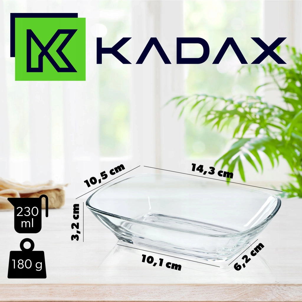 Ciotole in vetro KADAX per insalata e snack, 230 ml, set da 6 pezzi.