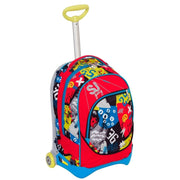 Trade Shop - Zaino Scuola Ragazzi Trolley 3in1 Jack Sj Carrello Rimovibile Rosso -