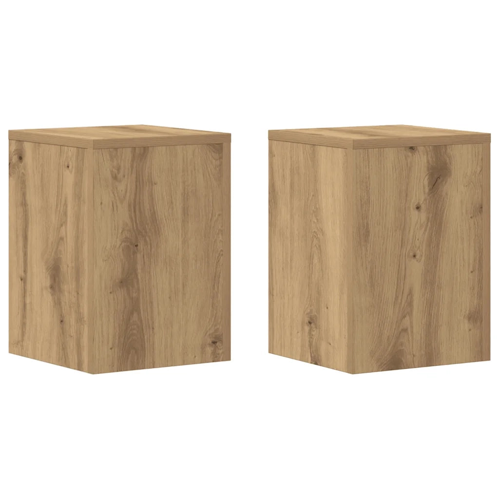 vidaXL Supporti per Piante 2 pz Rovere 25x25x35 cm in Multistrato