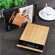 BILANCIA DIGITALE LCD PIATTO RIPIANO IN LEGNO 5 KG DA 1 GR A 5 KG