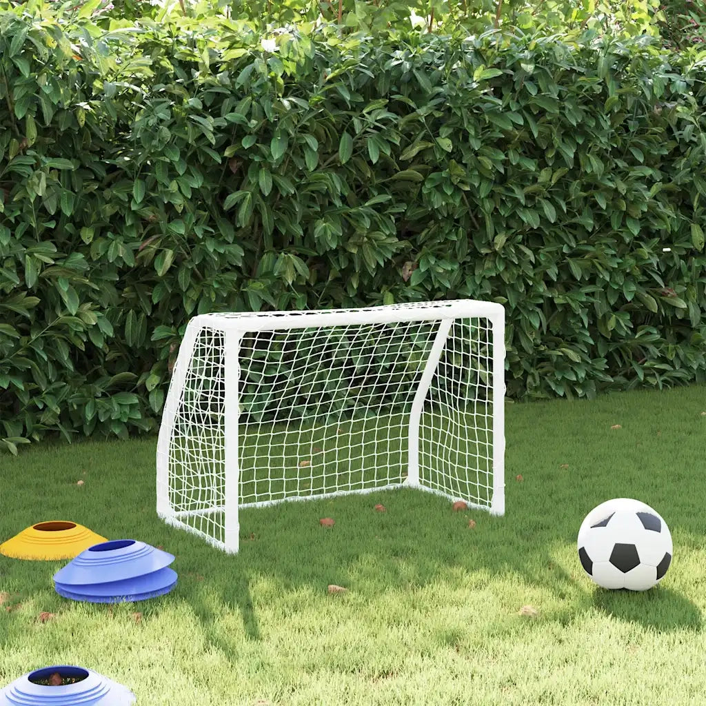 Porte Calcio Bambini 2pz con Pallone Bianco 64x35x48 cm Metallo 4008436