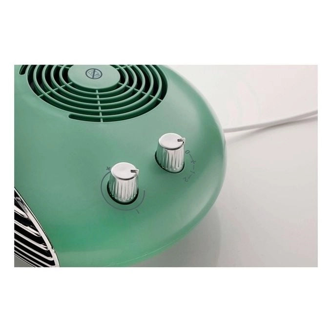 Ariete 8211 Termoventilatore da tavolo, Stufetta elettrica, 2000W, Termostato, Silenzioso, Griglia e piedi cromati, Verde