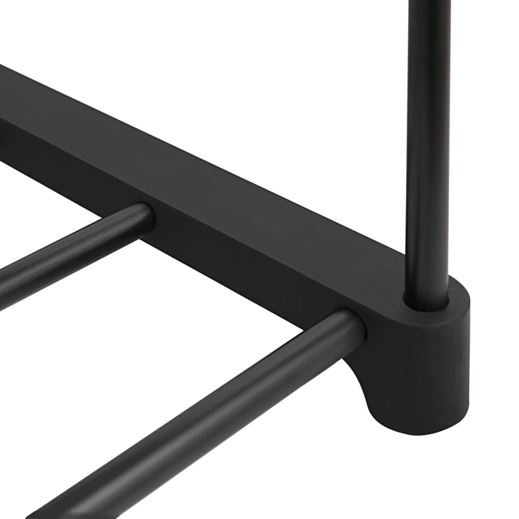 Scarpiera a 6 Ripiani Contenitore Versatile Personalizzabile Struttura in Ferro Salvaspazio per Ingresso Soggiorno Camera da Letto 45 x 30 x 106 cm Nero 12_0003578