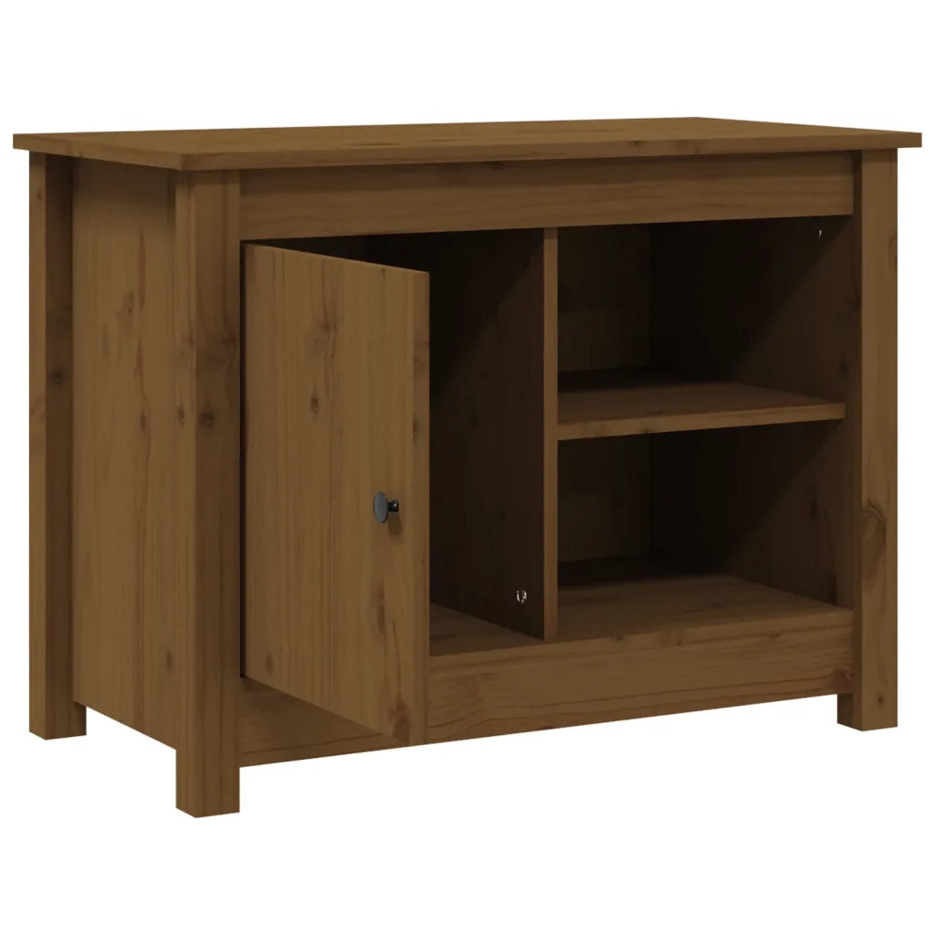 Mobile Porta TV ambra 70x36,5x52 cm in Legno Massello di Pino 814582
