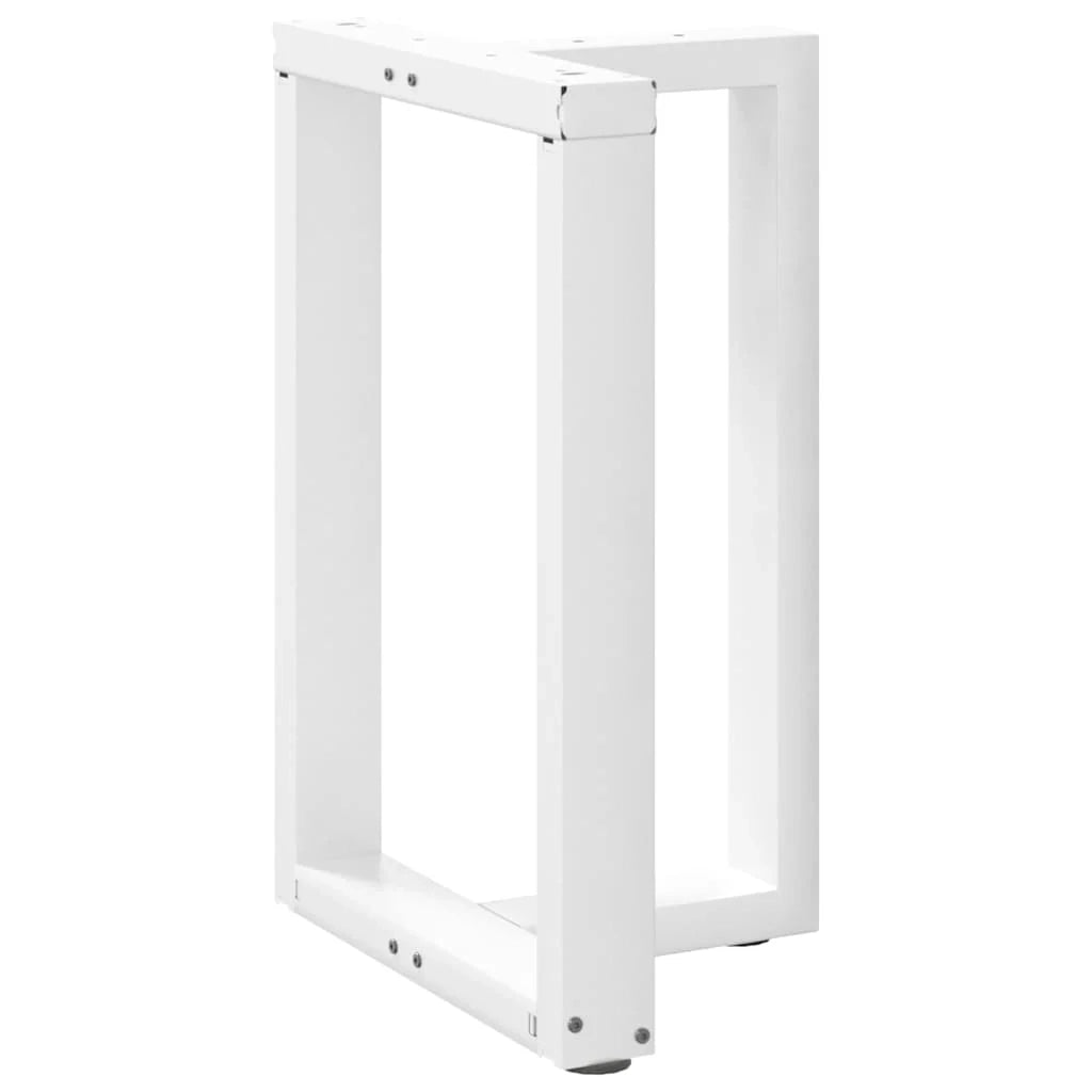 Set di 2 gambe per tavolo da pranzo a forma di T robuste e dal design moderno in acciaio bianco 50 x 35 x 73 cm 02_0057318