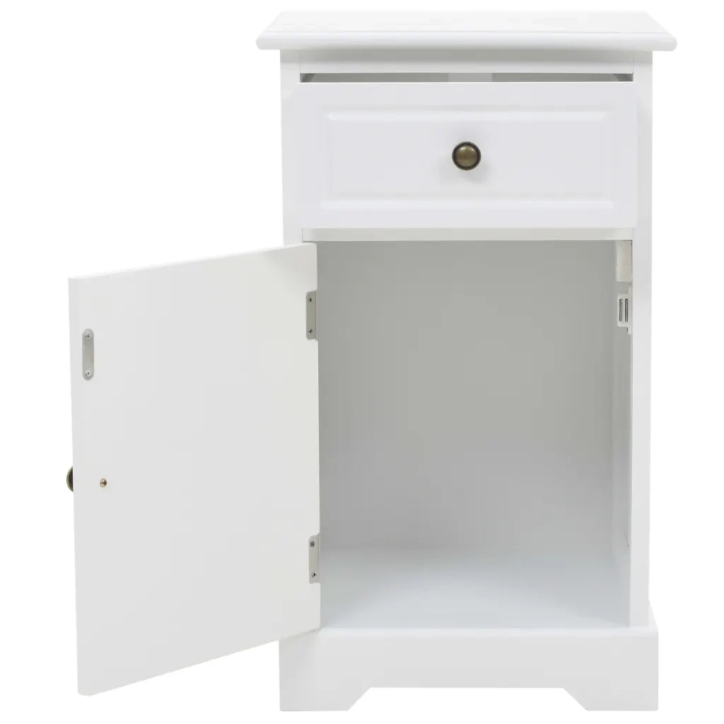 Comodino-Tavolino da notte in MDF e Legno di Pino 35x32x59 cm 181963