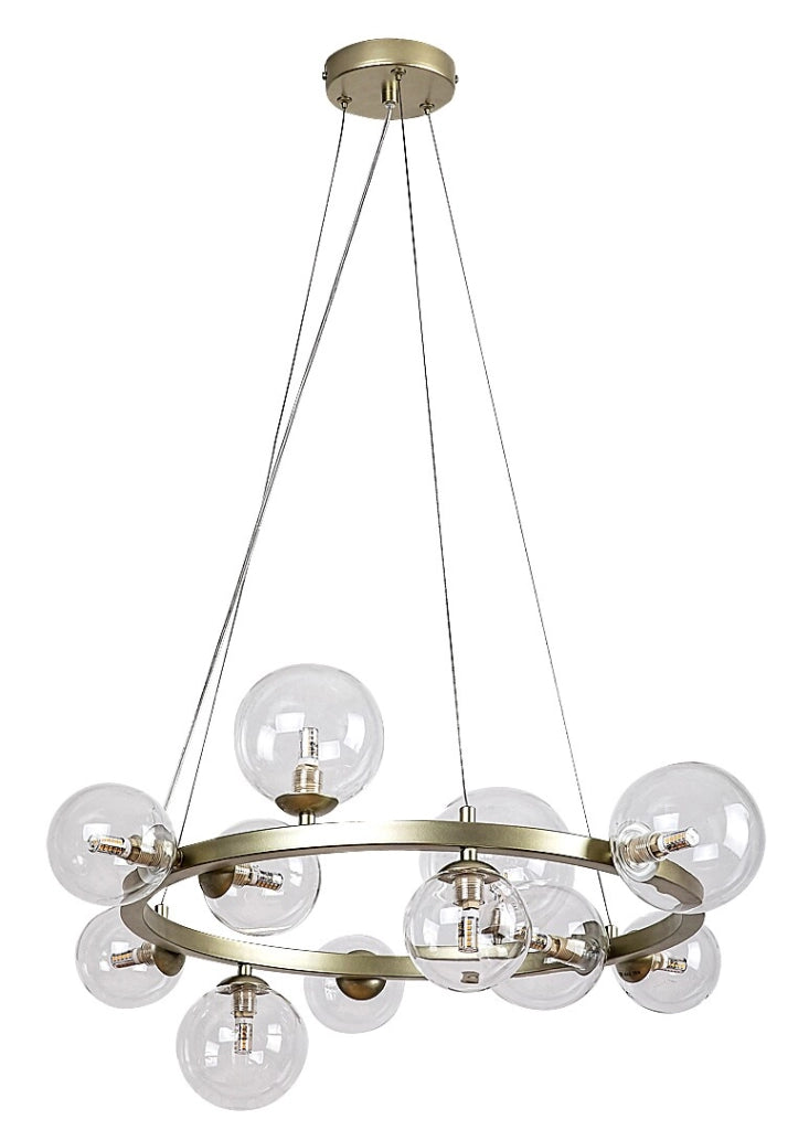 Lampadario Rabalux Aslov ottone vetro 11 luci G9 Ø71