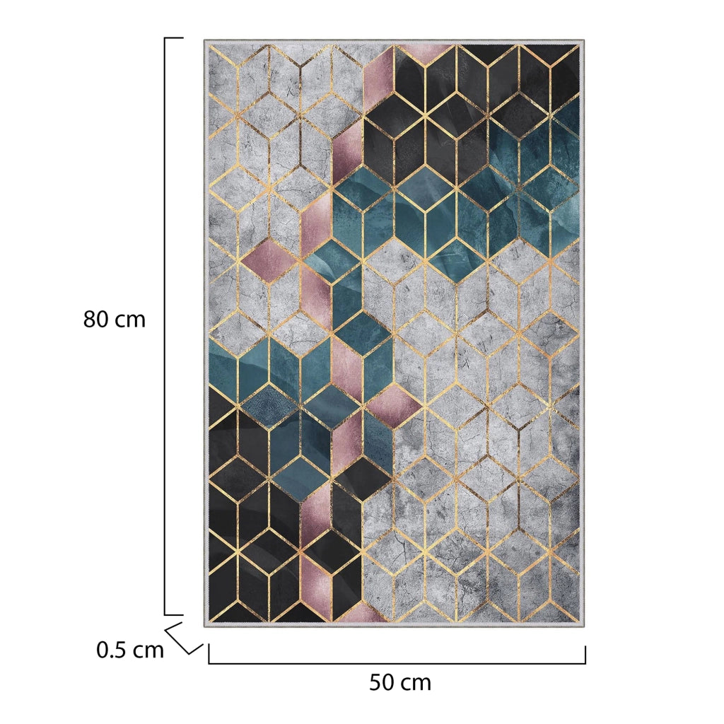 Sandusky, Tappeto Forma Rettangolare, 50x80 cm Multicolore