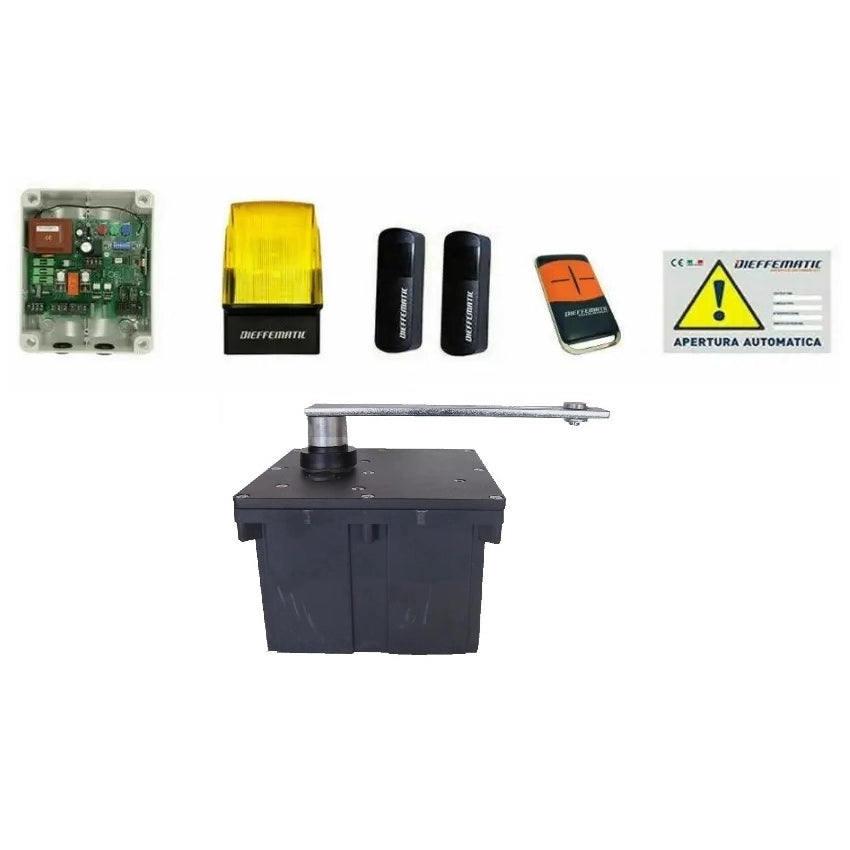 KIT COMPAS INTERRATO 180° 230 REVERSIBILE DIEFFEMATIC ANTA BATTENTE FINO A 2,5 MT