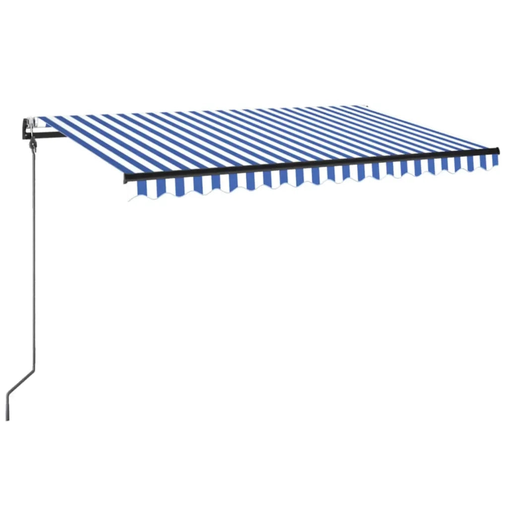 Tenda Automatica con Sensore Vento e LED 300x250cm Blu e Bianca cod mxl 43671