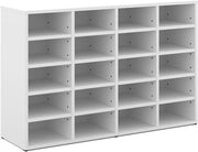 Scarpiera Lysander, Bianco, 104 x 65.5 cm, per una conservazione ordinata di scarpe e accessori