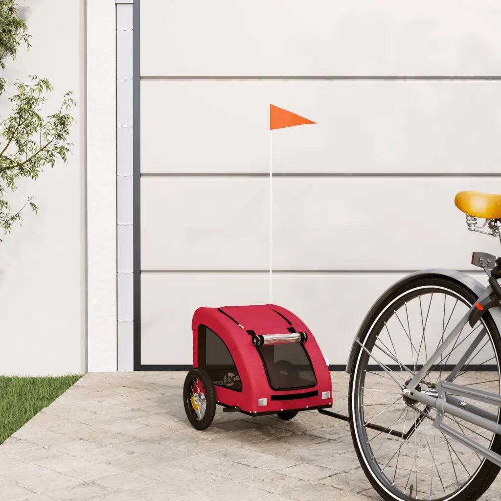 Rimorchio da Bici per Animali Rosso Oxford e Ferro CFW4455820