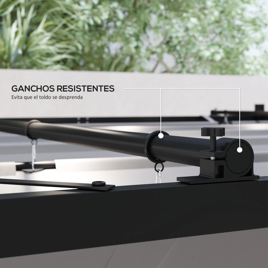 Pergola da Giardino 3x3m con Tetto Retrattile Protezione UV30+ Metallo Grigio ¨C Xylo