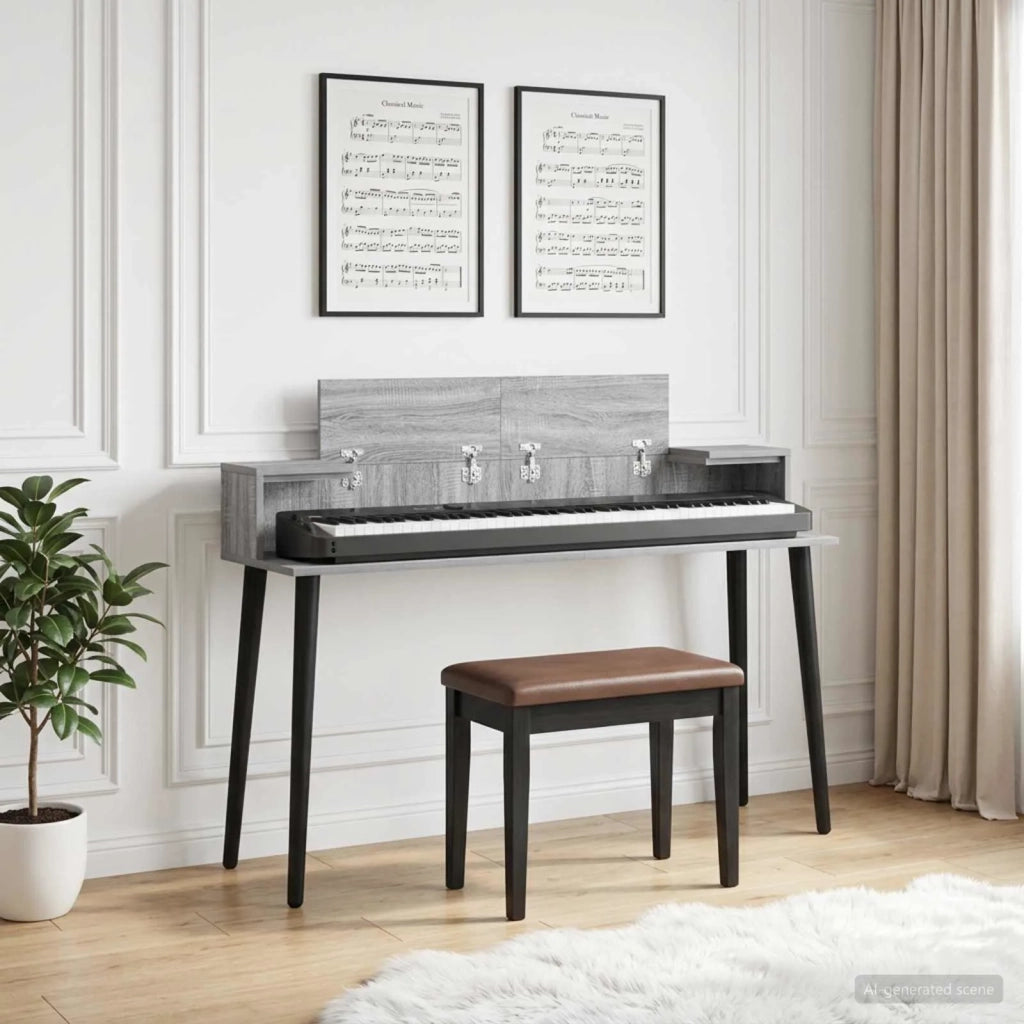 Scrivania studio Sonoma grigio 110 x 36 x 19,5 cm 8006713