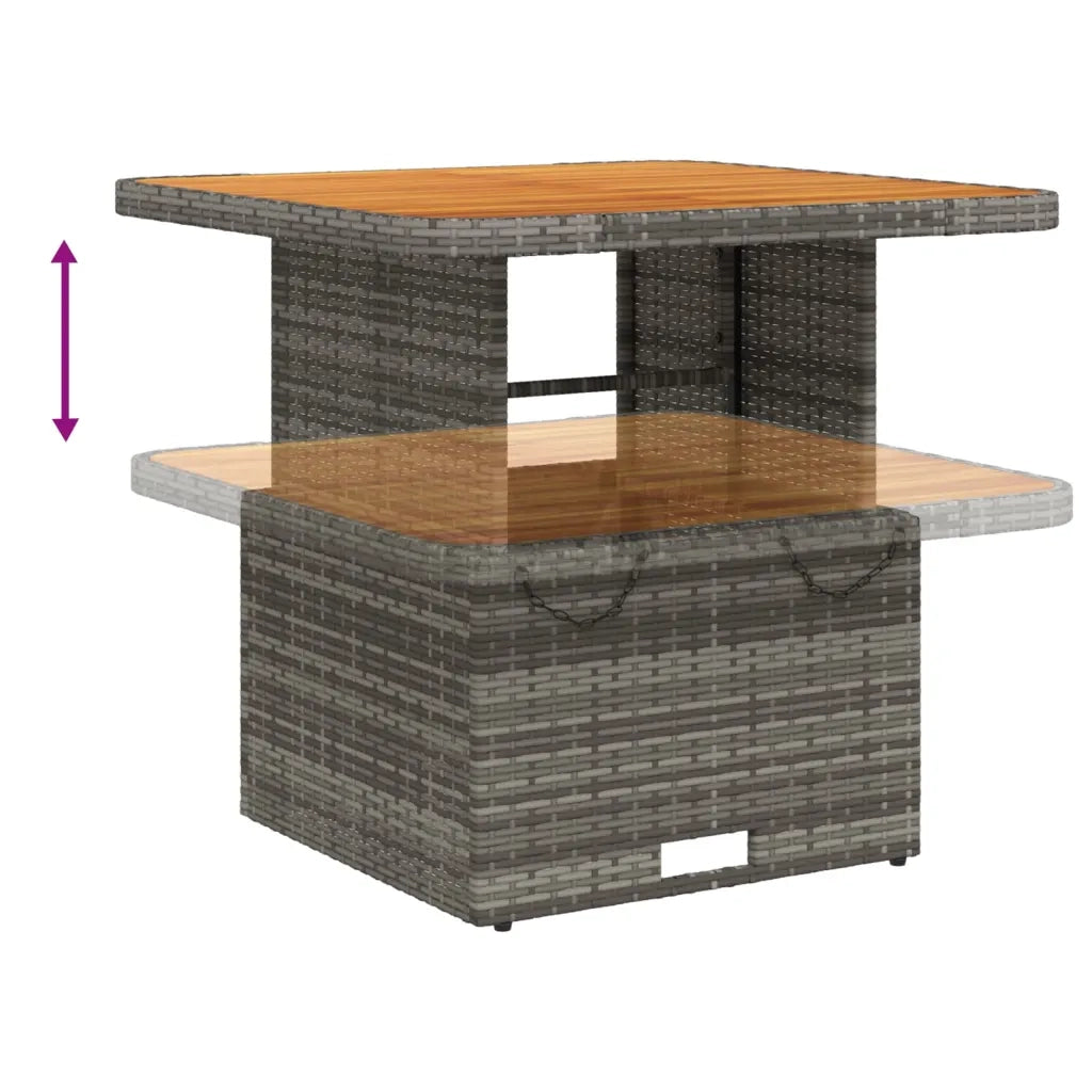 Set da Pranzo da Giardino 3 pz con Cuscini in Polyrattan Grigio 3262913