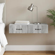 Tavolino da Parete Laterale 87,5 x 34,5 x 17 cm Grigio Sonoma 898671