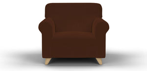 Copridivano Elasticizzato in Tessuto Marrone 3 Posti