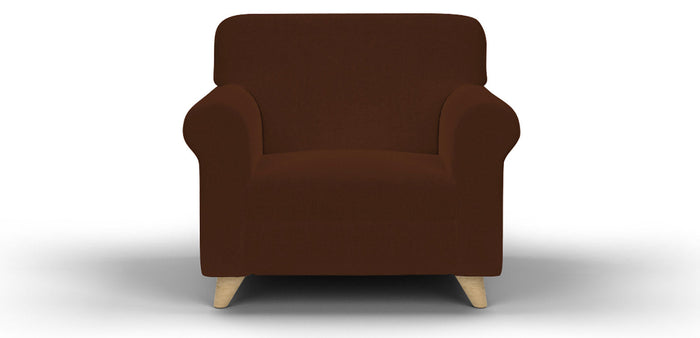 Copridivano Elasticizzato in Tessuto Marrone 3 Posti