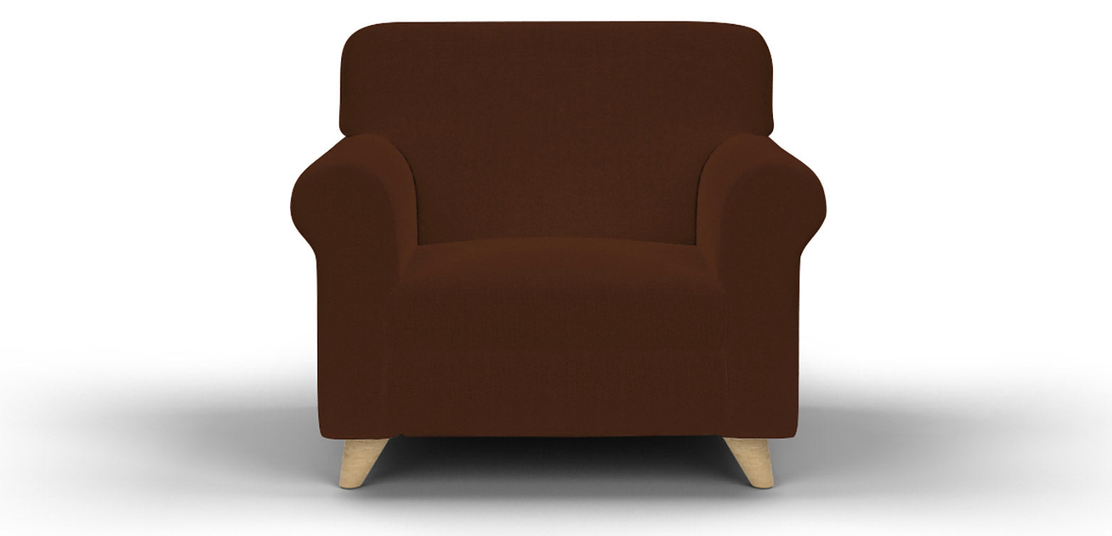 Copridivano Elasticizzato in Tessuto Marrone 2 Posti