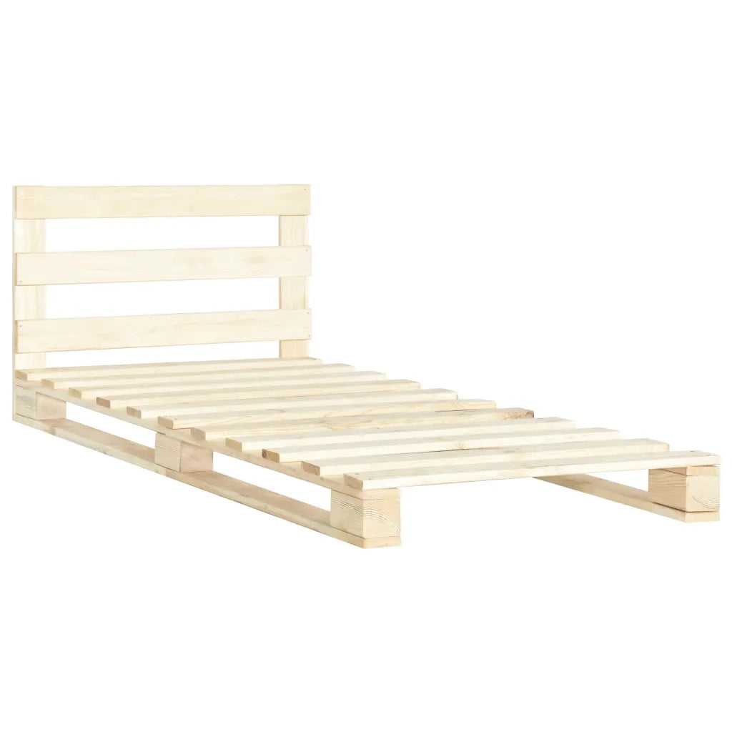 Giroletto in Pallet-Struttura Letto di Legno Massello di Pino 90x200 cm