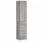 Credenza | Madia | Buffet da pranzo | Armadio da pranzo Grigio Sonoma 34,5x34x180 cm in Legno Multistrato