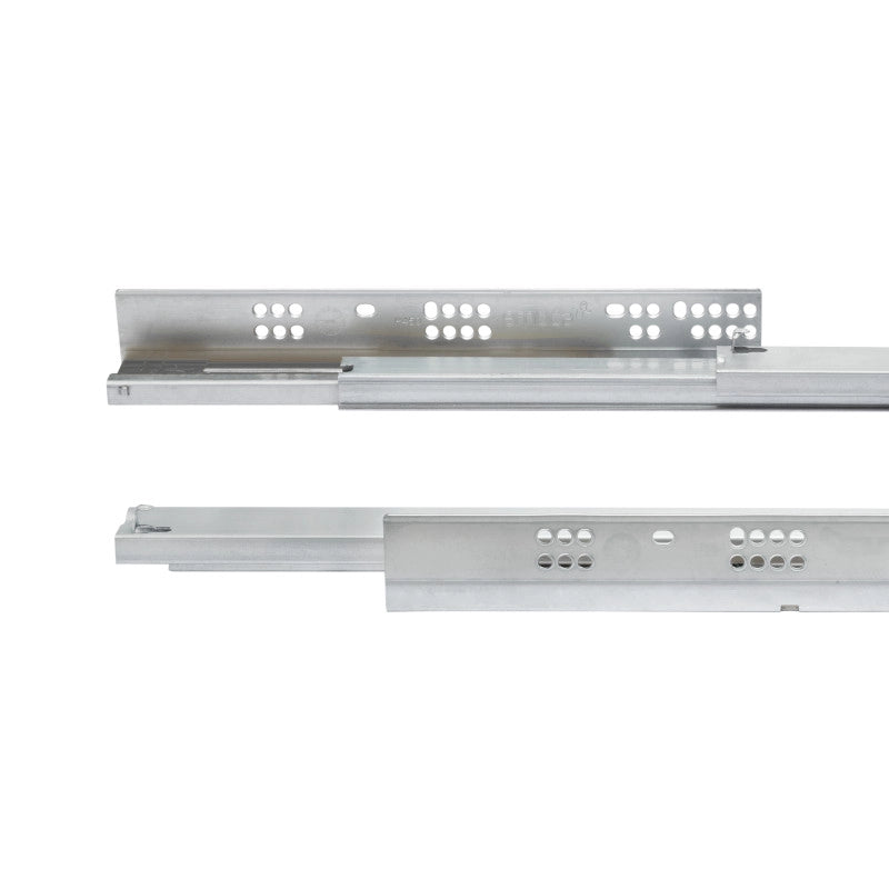 Set di guide per cassetti a scomparsa Silver, estrazione totale, chiusura soft, Profondità 300 mm, Acciaio, Zincato b..